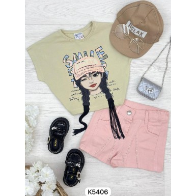 طقم بناتي ناعم K5406