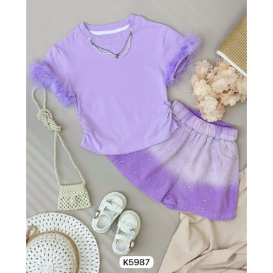 طقم بناتي ناعم K5987