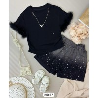 طقم بناتي ناعم K5987