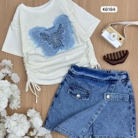 طقم بناتي ناعم K6184