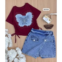 طقم بناتي ناعم K6184