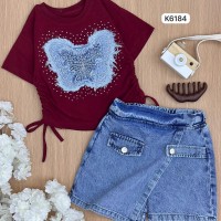 طقم بناتي ناعم K6184