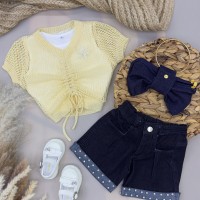 طقم بناتي ناعم K6044