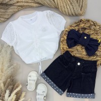 طقم بناتي ناعم K6044