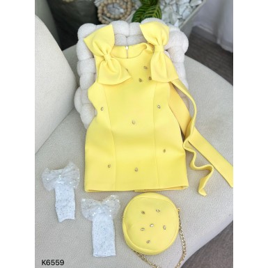 فستان بناتي ناعم K6559